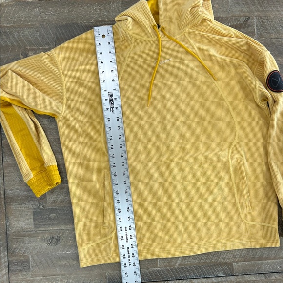 Nike Fleece Pull Over Training Hoodie Yellow Size Medium - Picture 5 of 10